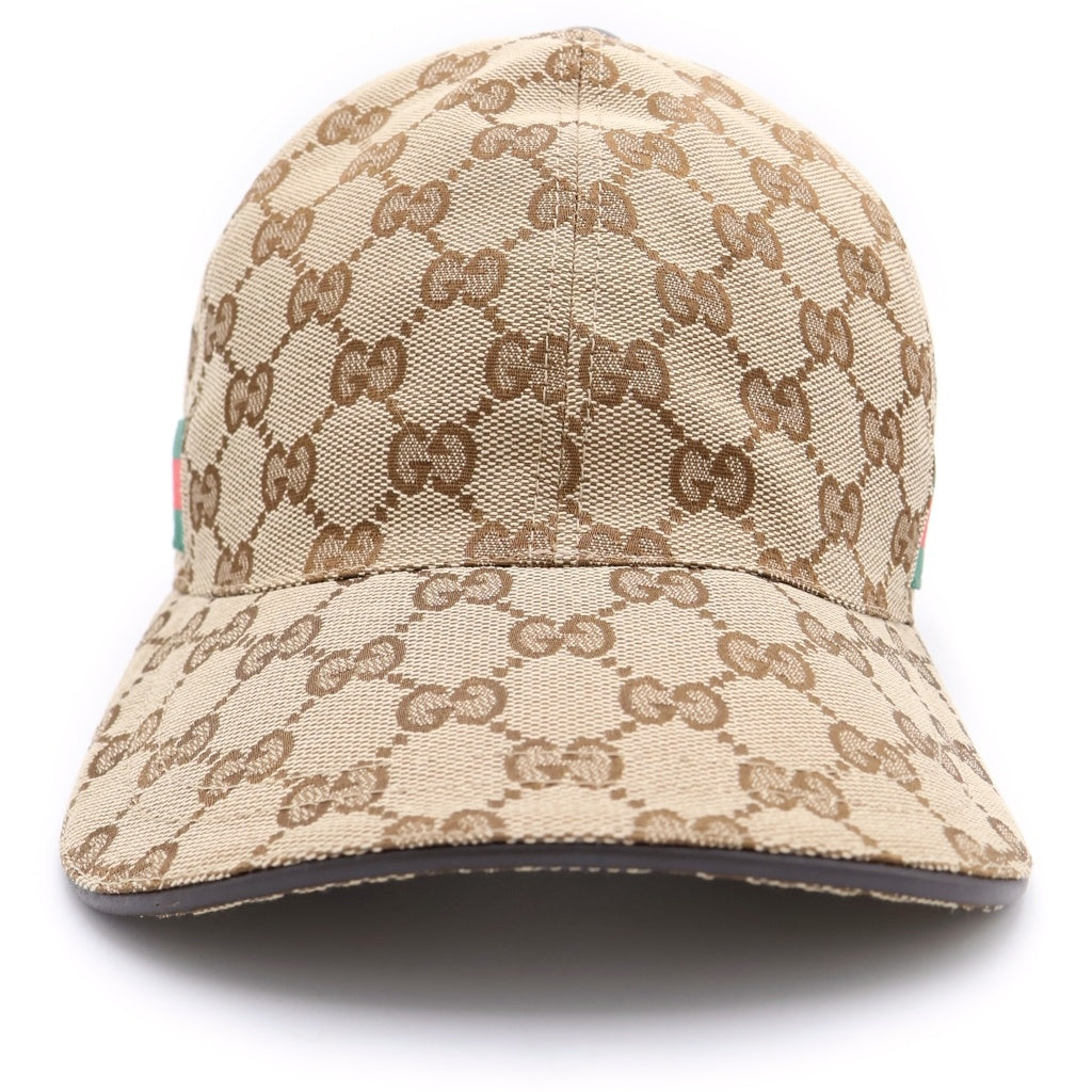 GUCCI(グッチ) ウェブ ストライプ GG ベースボールキャップ 帽子 ブラウン 200035 KQWBG