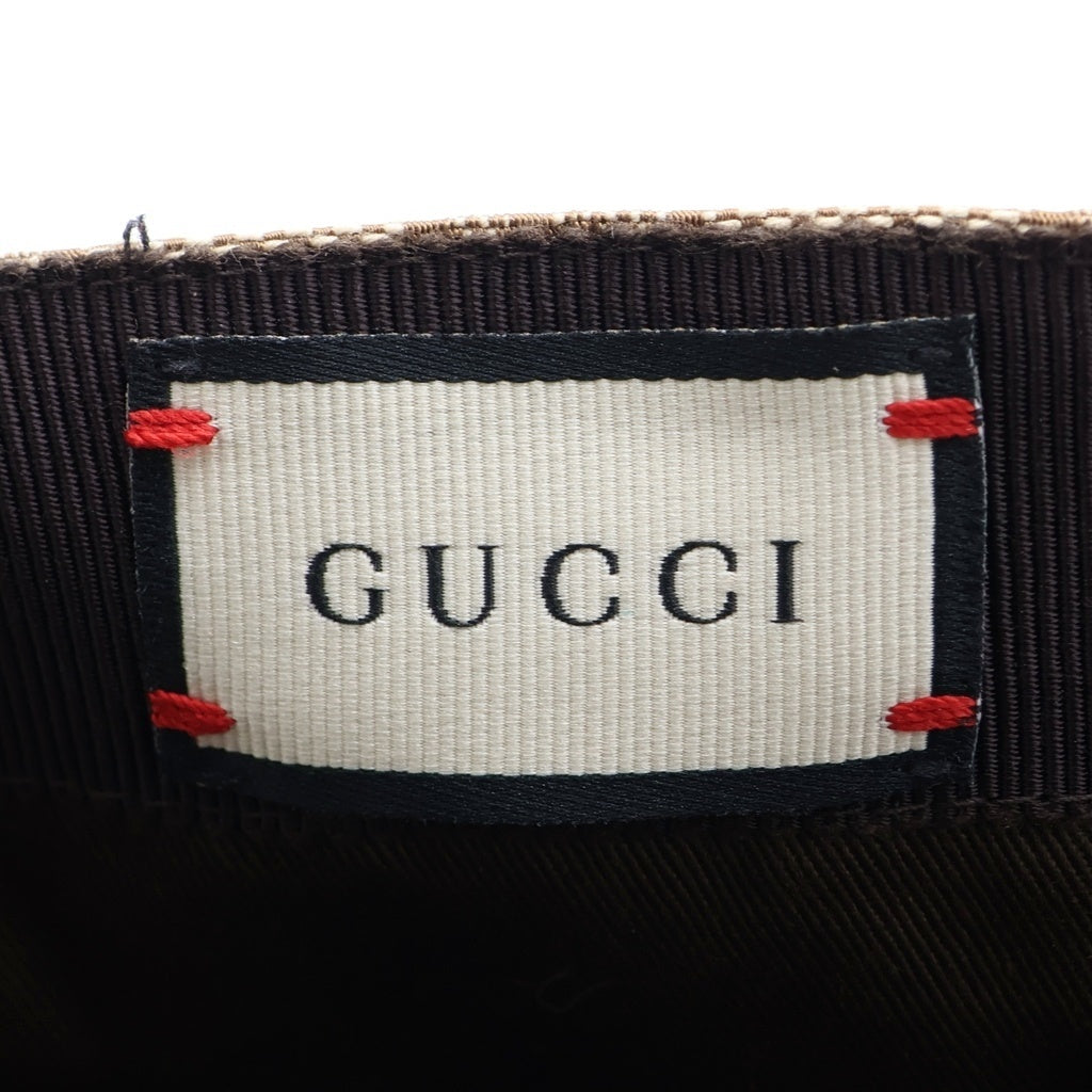 GUCCI(グッチ) ウェブ ストライプ GG ベースボールキャップ 帽子 ブラウン 200035 KQWBG