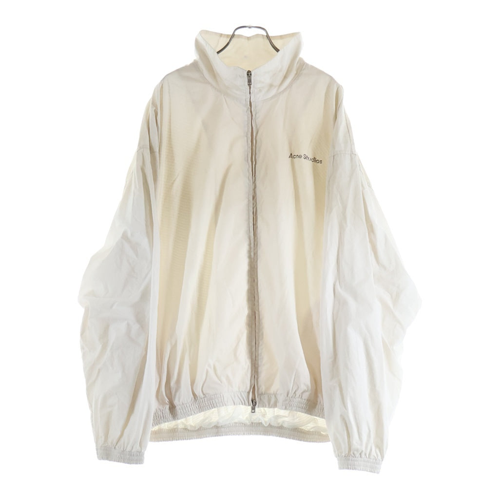 Acne Studios(アクネ ストゥディオズ) LOGO ZIPPER JACKET FN-MN-OUTW001264 両面ロゴプリントジップアップ ブルゾンジャケット ホワイト