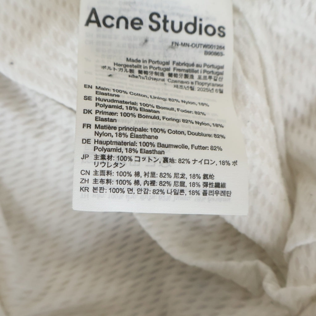 Acne Studios(アクネ ストゥディオズ) LOGO ZIPPER JACKET FN-MN-OUTW001264 両面ロゴプリントジップアップ ブルゾンジャケット ホワイト