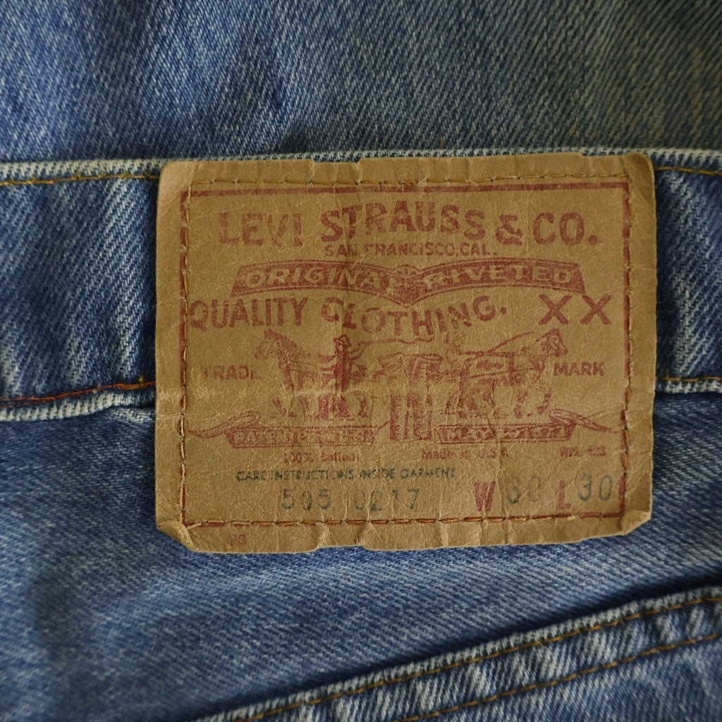 Levi's(リーバイス) 80S VINTAGE 505 0217 ヴィンテージ ボタン裏650 スモールE ストレートデニムパンツ ジーンズ インディゴ