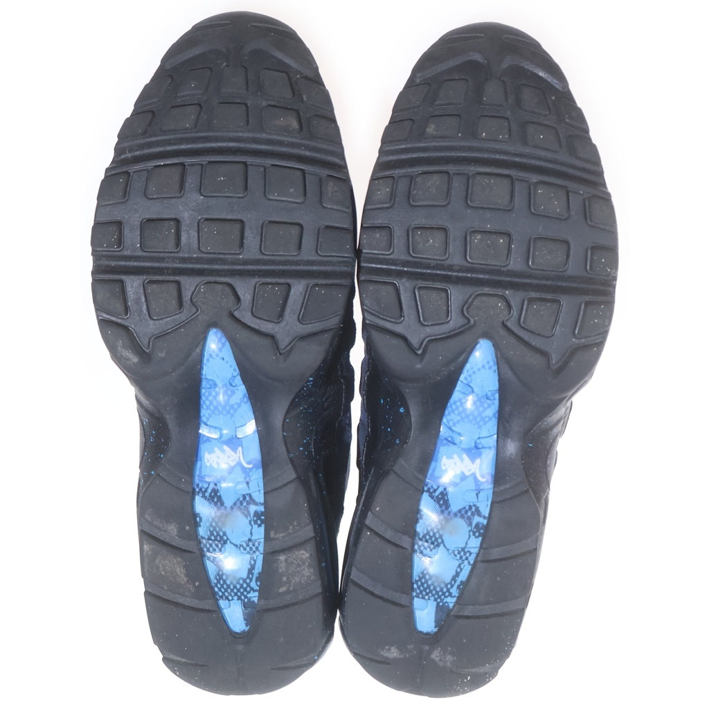 NIKE(ナイキ) ×Stash Air Max 95 Black and Harbor Blue HF5515-400 スタッシュ エアマックス95 ブラック アンド ハーバー ローカットスニーカー ブルー US10/28cm