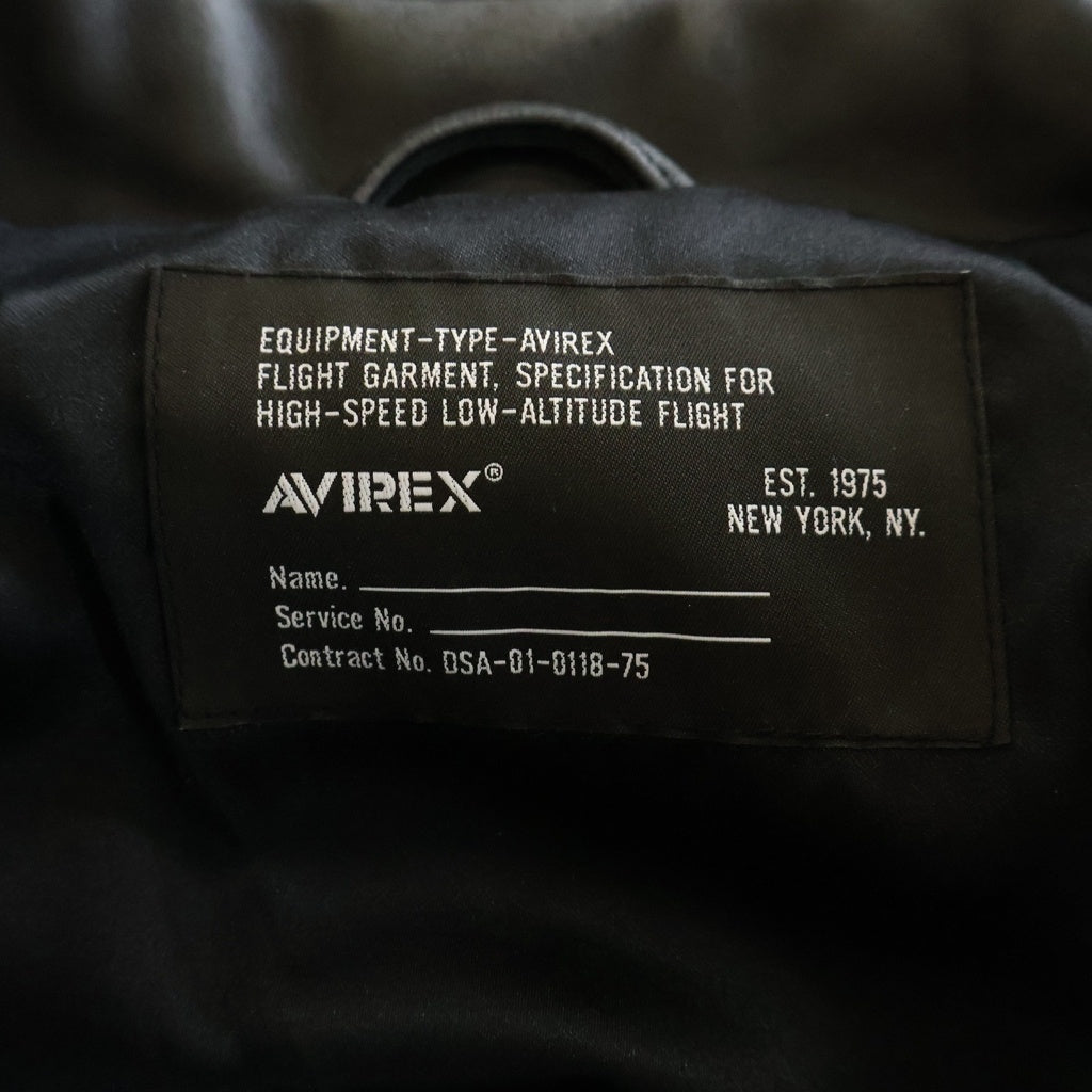 AVIREX(アヴィレックス) TOMCAT F-14 TOP GUN 783-4250005 トムキャット フライトレザージャケット ブラック