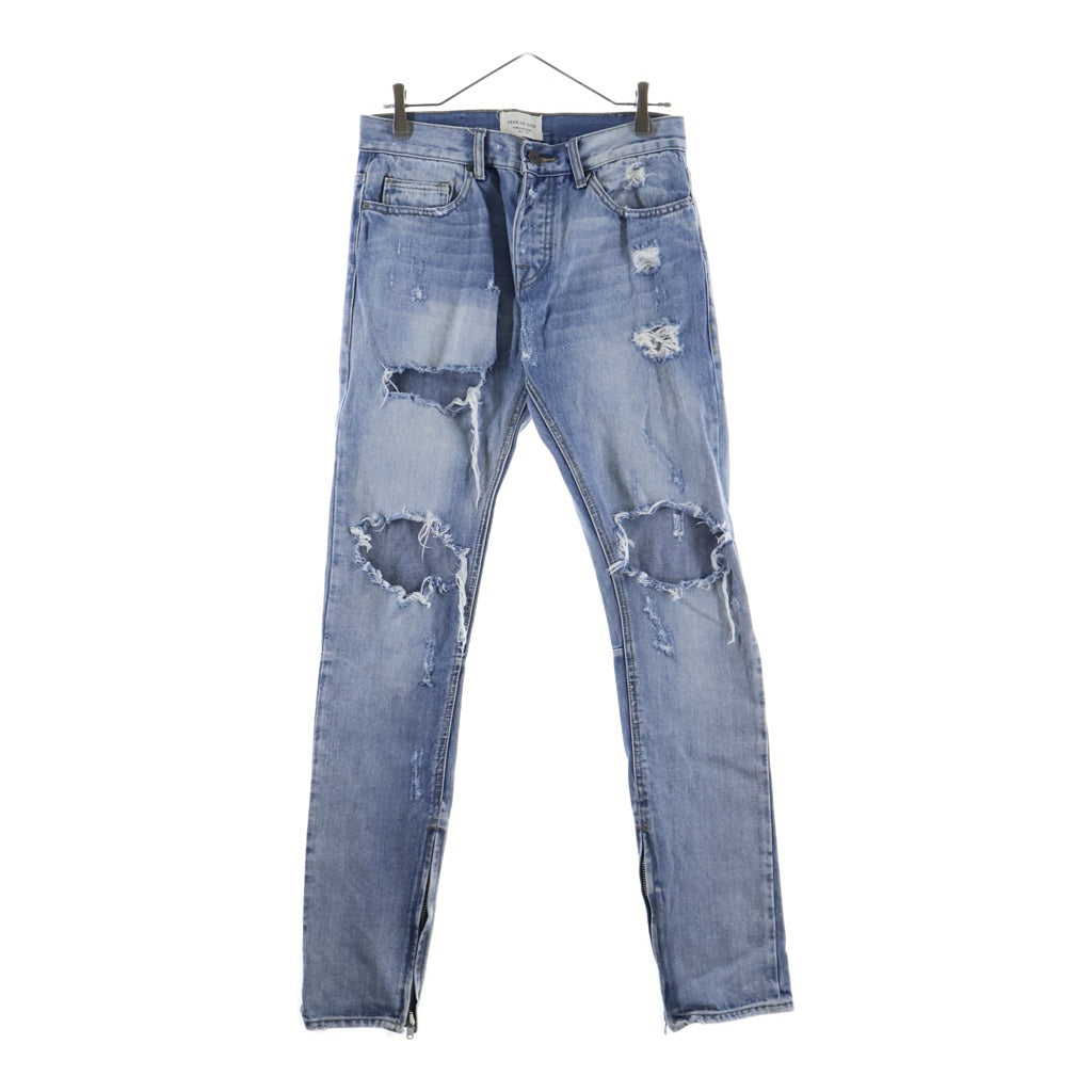 FEAR OF GOD(フィアオブゴッド) 4th Collection Selvedge Denim Vintage Indigo Jean コレクション ヴィンテージ ダメージ加工 セルヴィッジデニムパンツ ジーンズ インディゴ