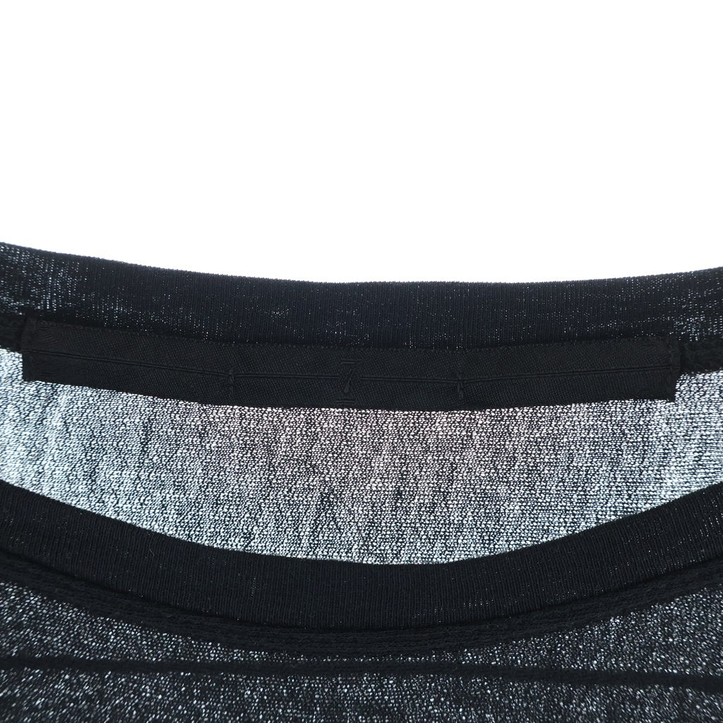 JULIUS(ユリウス) 17SS ベルスリーブドレープクルーネック長袖カットソー ブラック 577CUM15