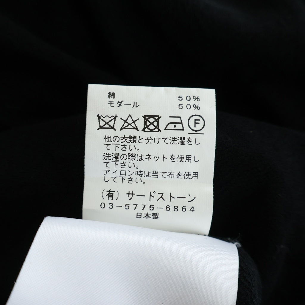 JULIUS(ユリウス) 17SS ベルスリーブドレープクルーネック長袖カットソー ブラック 577CUM15