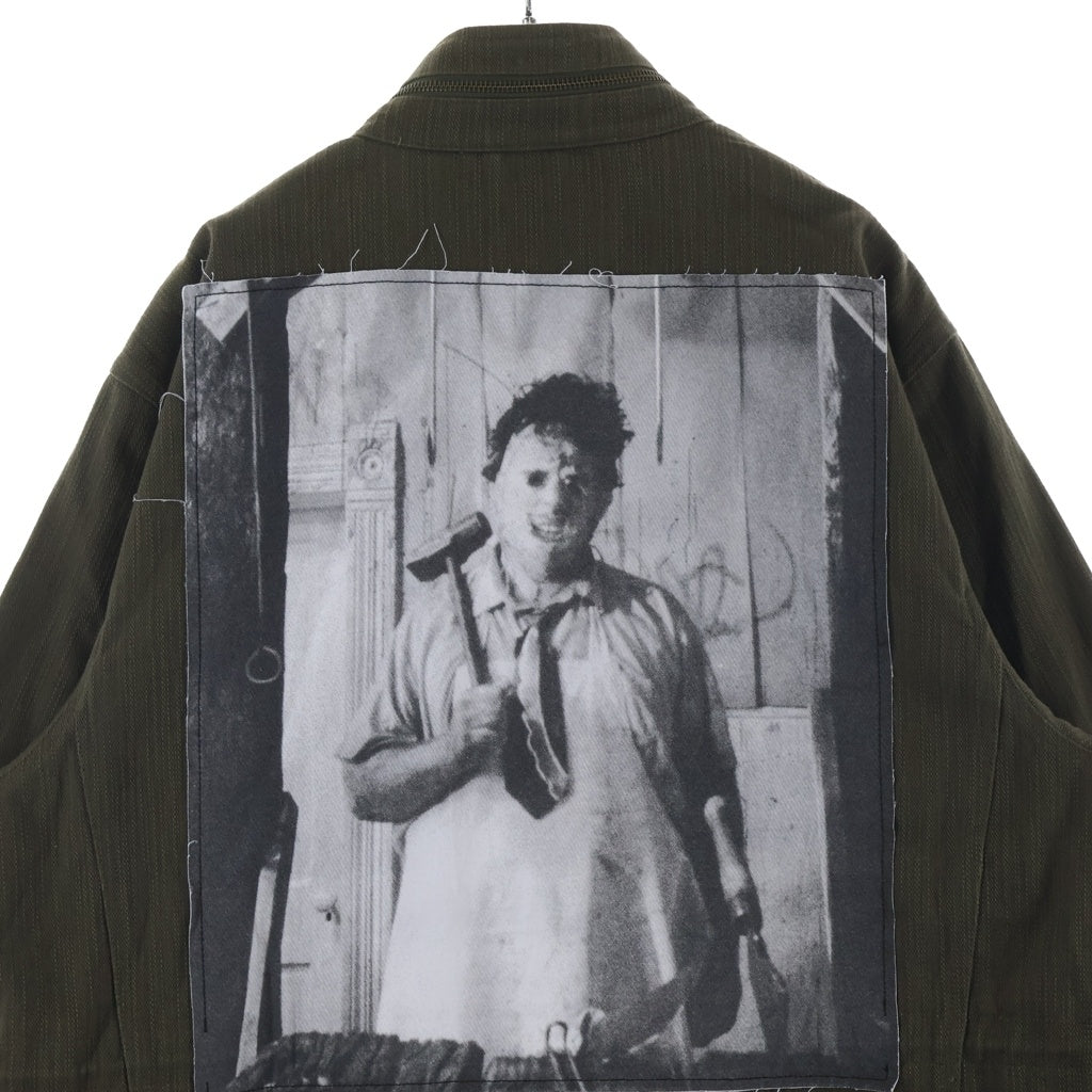 HUF(ハフ) 24AW× THE TEXAS CHAIN SAW MASSACRE M64 MILITARY JACKET FA-JK00462 テキサス チェーンソー 別注 ミリタリー ジャケット カーキ