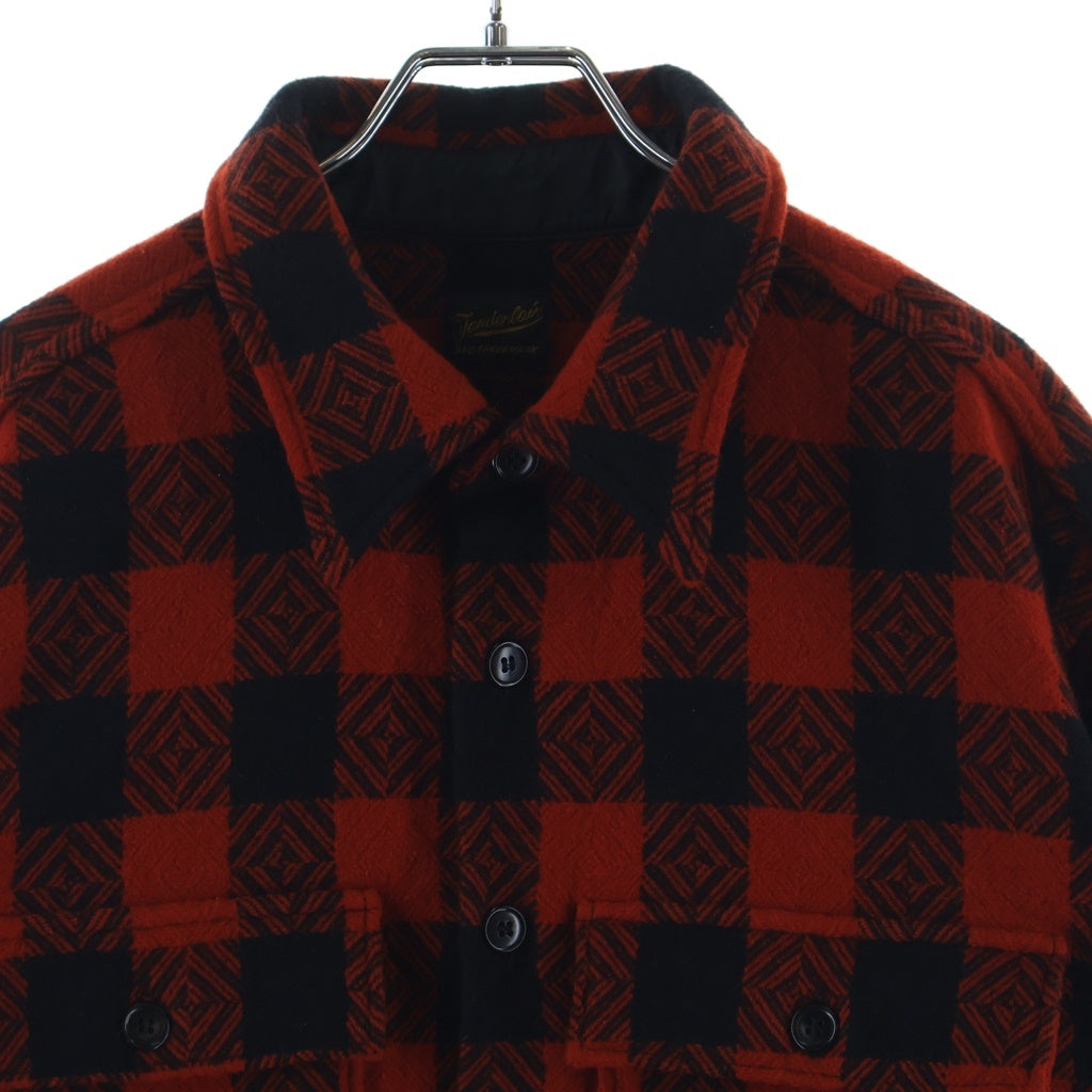 TENDERLOIN(テンダーロイン) T-BUFFALO SHIRT JACKET チェック柄 長袖ウールバッファローシャツジャケット レッド
