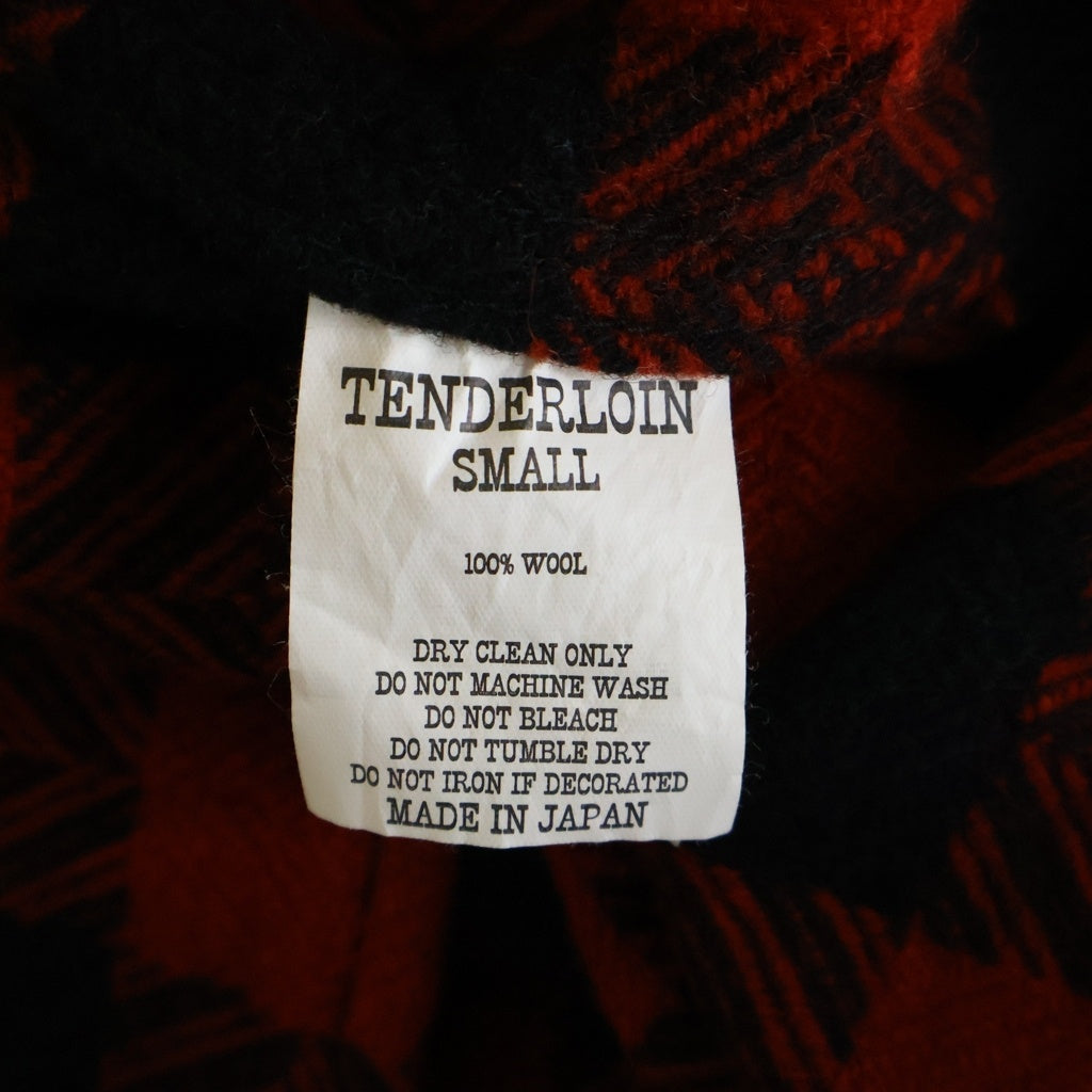 TENDERLOIN(テンダーロイン) T-BUFFALO SHIRT JACKET チェック柄 長袖ウールバッファローシャツジャケット レッド