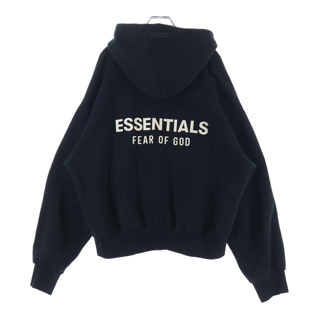 FEAR OF GOD ESSENTIALS(フィアオブゴッド エッセンシャルズ) 25AW CLASSIC HOODIE バックラバーロゴプリント クラシック 長袖プルオーバーパーカー フーディ ブラック