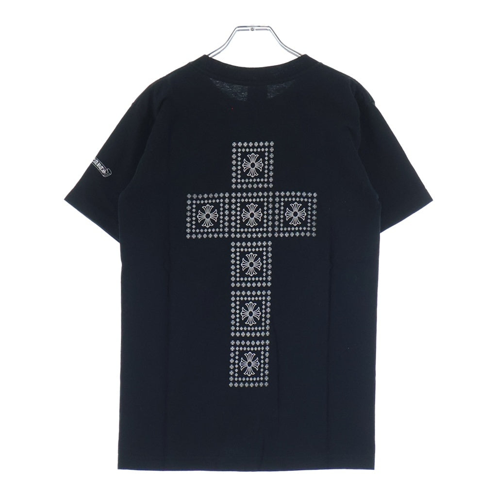 CHROME HEARTS(クロムハーツ) OLD Back CH Large Cross バックプリント 半袖Tシャツ カットソー ブラック