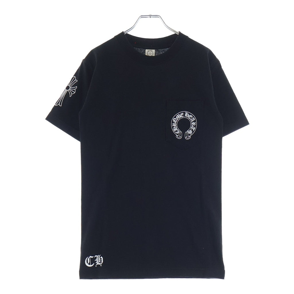 CHROME HEARTS(クロムハーツ) OLD Back Scroll Label Logo Tee バックスクロールラベルロゴ クルーネック半袖Tシャツカットソー ブラック