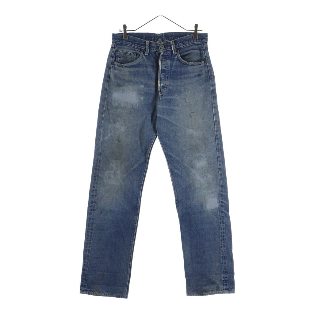 Levi's(リーバイス) 60S VINTAGE 501 BIGE 前期 ボタン裏E Vステ イエローステッチ 足長R ストレートデニムパンツ ジーンズ ブルー