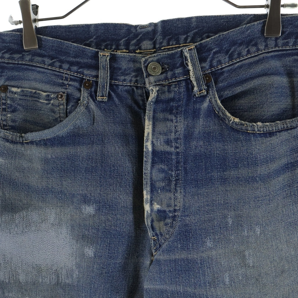 Levi's(リーバイス) 60S VINTAGE 501 BIGE 前期 ボタン裏E Vステ イエローステッチ 足長R ストレートデニムパンツ ジーンズ ブルー