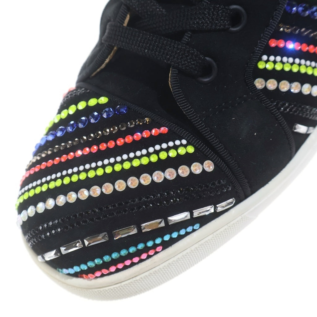 CHRISTIAN LOUBOUTIN(クリスチャンルブタン) Louis Spikes グリッター スタッズ装飾 ハイカットスニーカー ブラック