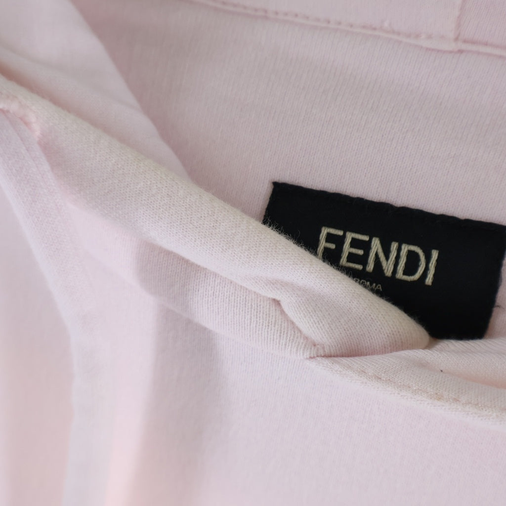 FENDI(フェンディ) フローラル ロゴ プルオーバースウェットパーカー ピンク FY0212 ACN6