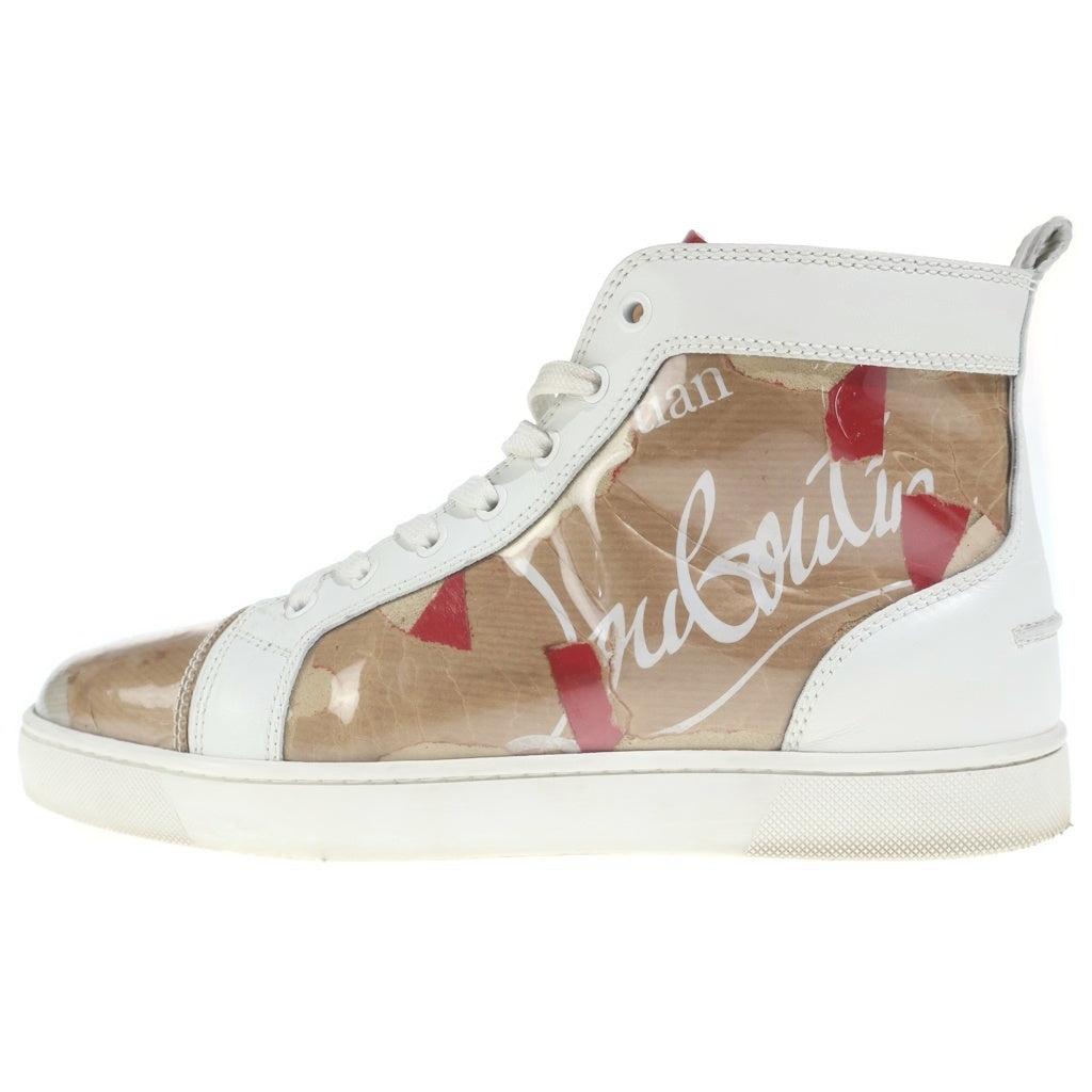 CHRISTIAN LOUBOUTIN(クリスチャンルブタン) Loubi in Progress PVCハイカットスニーカー ホワイト/レッド