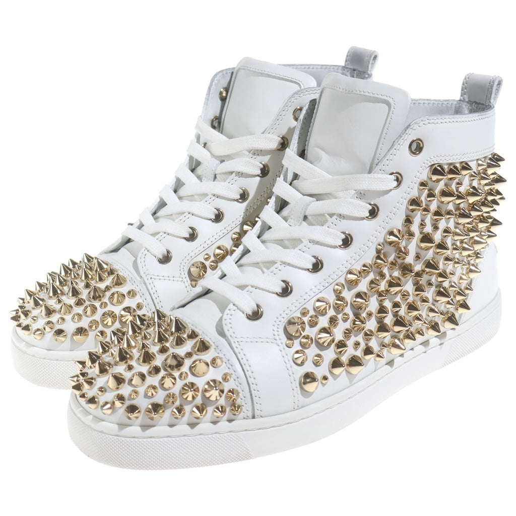 CHRISTIAN LOUBOUTIN(クリスチャンルブタン) Louis Spikes スタッズ装飾 ハイカットスニーカー ホワイト