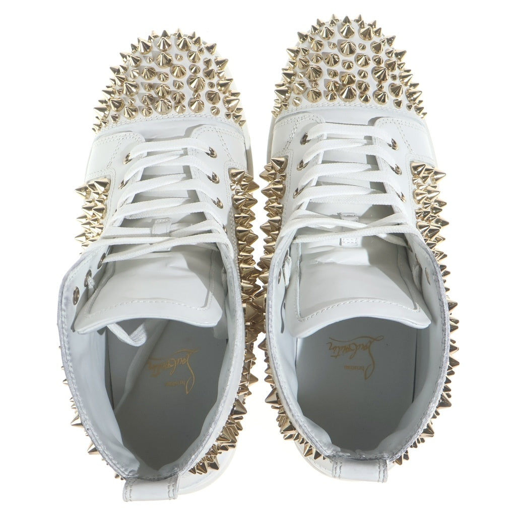 CHRISTIAN LOUBOUTIN(クリスチャンルブタン) Louis Spikes スタッズ装飾 ハイカットスニーカー ホワイト