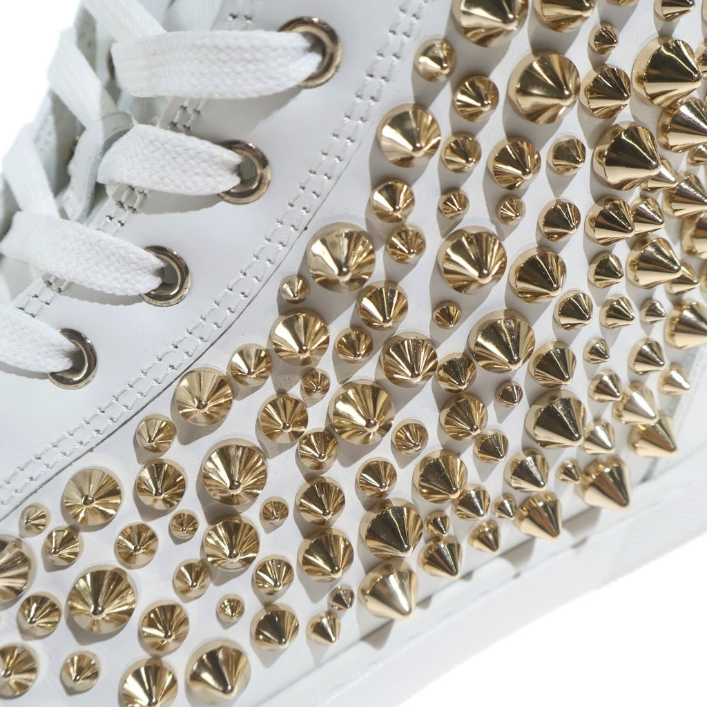 CHRISTIAN LOUBOUTIN(クリスチャンルブタン) Louis Spikes スタッズ装飾 ハイカットスニーカー ホワイト