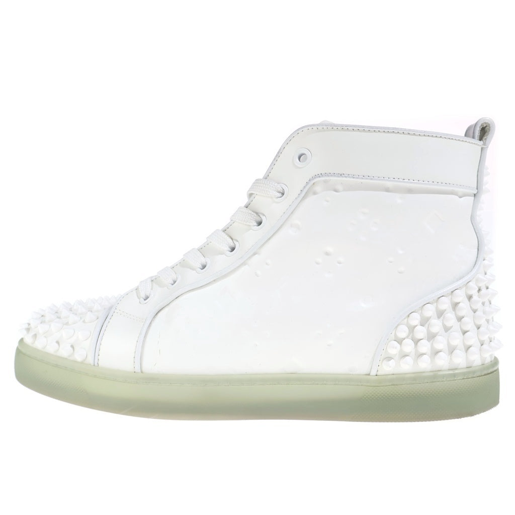 CHRISTIAN LOUBOUTIN(クリスチャンルブタン) LOUIS FLAT スタッズ装飾ハイカットスニーカー ホワイト