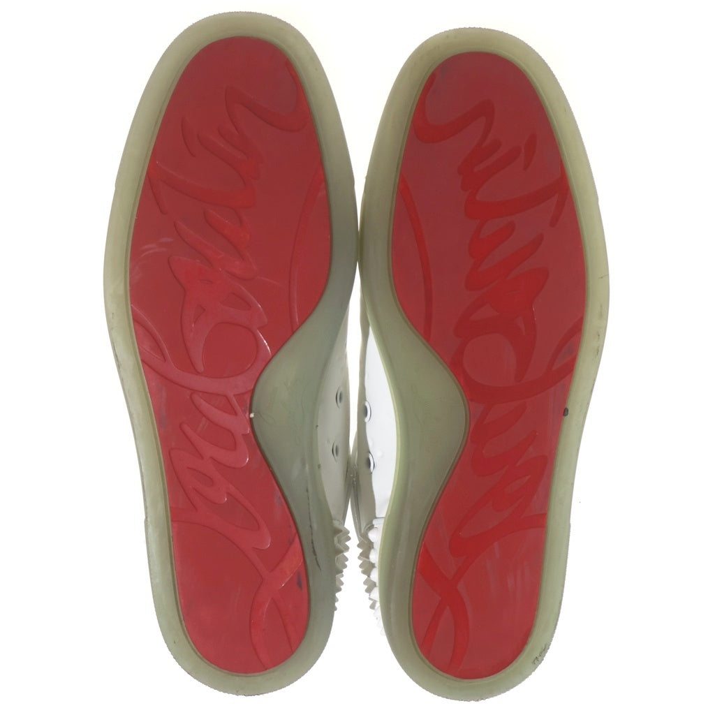 CHRISTIAN LOUBOUTIN(クリスチャンルブタン) LOUIS FLAT スタッズ装飾ハイカットスニーカー ホワイト