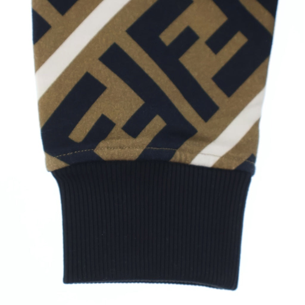 FENDI フェンディ FFズッカ柄 クルーネックスウェットトレーナー ブラック/ブラウン 12CPF-19-4804 FENDI(フェンディ) FFズッカ柄 クルーネックスウェットトレーナー