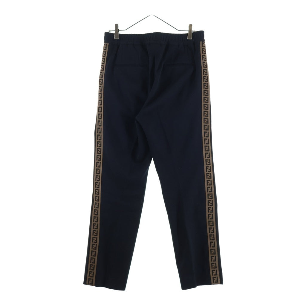 FENDI(フェンディ) サイドラインFFズッカ柄 スウェットパンツ ブラック/ブラウン 12CPF-19-858
