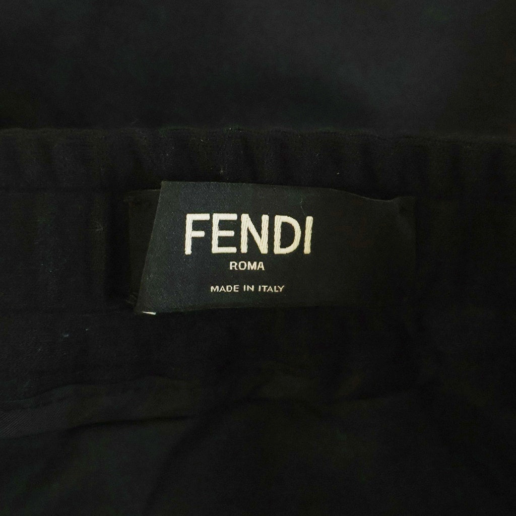 FENDI(フェンディ) サイドラインFFズッカ柄 スウェットパンツ ブラック/ブラウン 12CPF-19-858