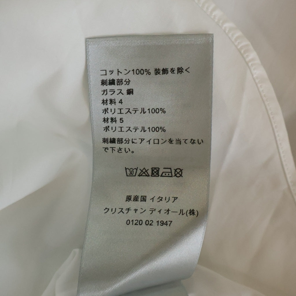 DIOR(ディオール) 22SS CDハート ビジューコットンシャツ ホワイト 213C526A2088