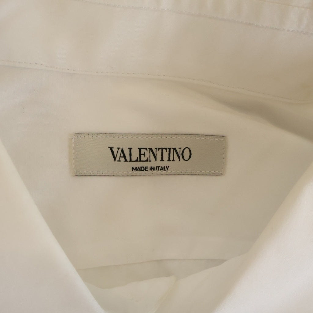 VALENTINO(ヴァレンティノ) 袖ロゴプリント コットン長袖シャツ ホワイト SV3AB7655AL