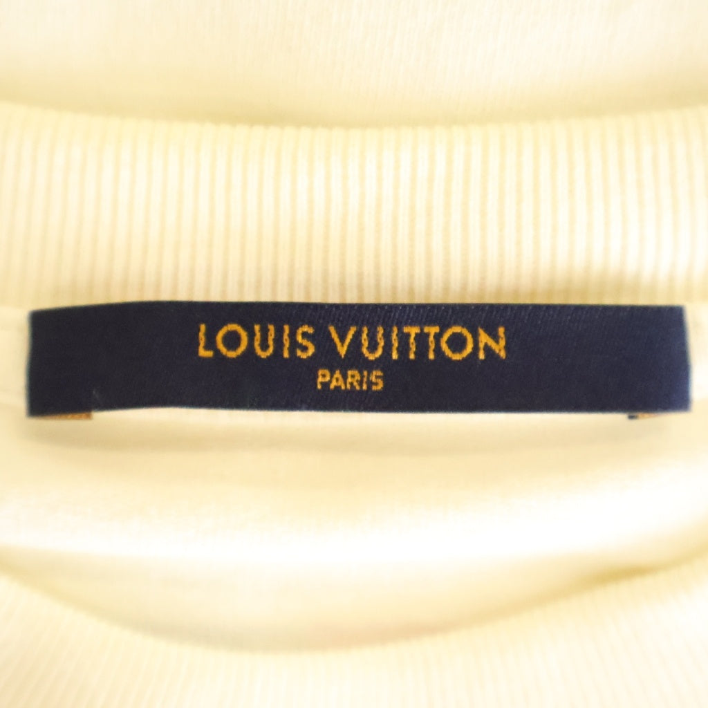 LOUIS VUITTON(ルイヴィトン) マルチロゴプリント クルーネック半袖Tシャツ ホワイト