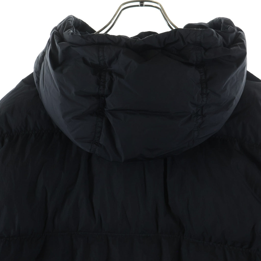 STONE ISLAND(ストーンアイランド) 25AW LOGO PATCH DAWN JACKET 袖ロゴパッチ フーデッド ジップアップ ナイロンダウンジャケット ブラック K2S154100011
