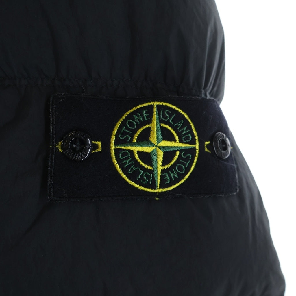 STONE ISLAND(ストーンアイランド) 25AW LOGO PATCH DAWN JACKET 袖ロゴパッチ フーデッド ジップアップ ナイロンダウンジャケット ブラック K2S154100011