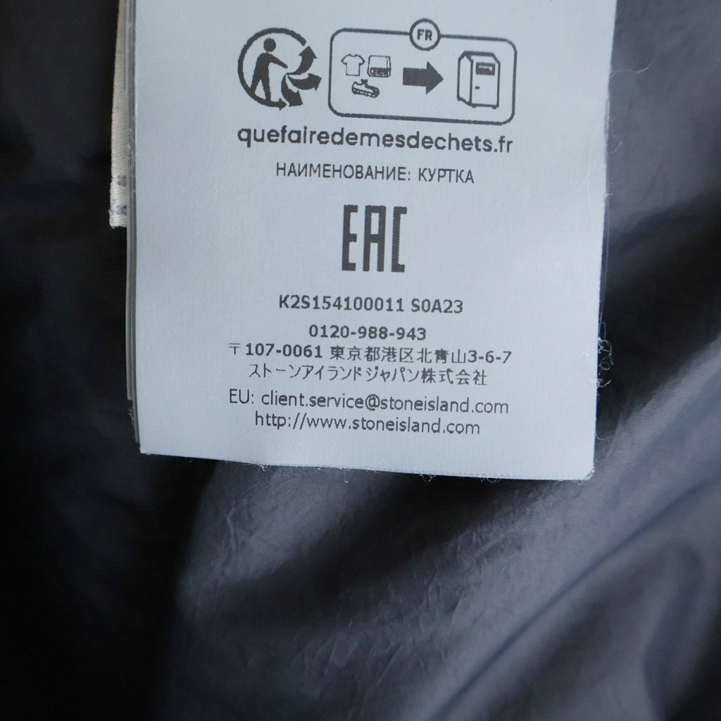 STONE ISLAND(ストーンアイランド) 25AW LOGO PATCH DAWN JACKET 袖ロゴパッチ フーデッド ジップアップ ナイロンダウンジャケット ブラック K2S154100011