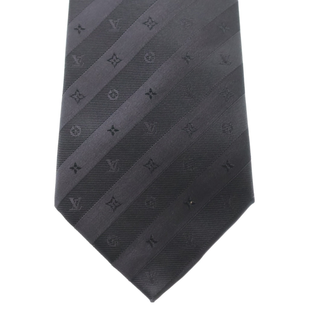 LOUIS VUITTON(ルイヴィトン) Cravate Stripy Monogram モノグラム ストライプ シルクネクタイ グレー M9692