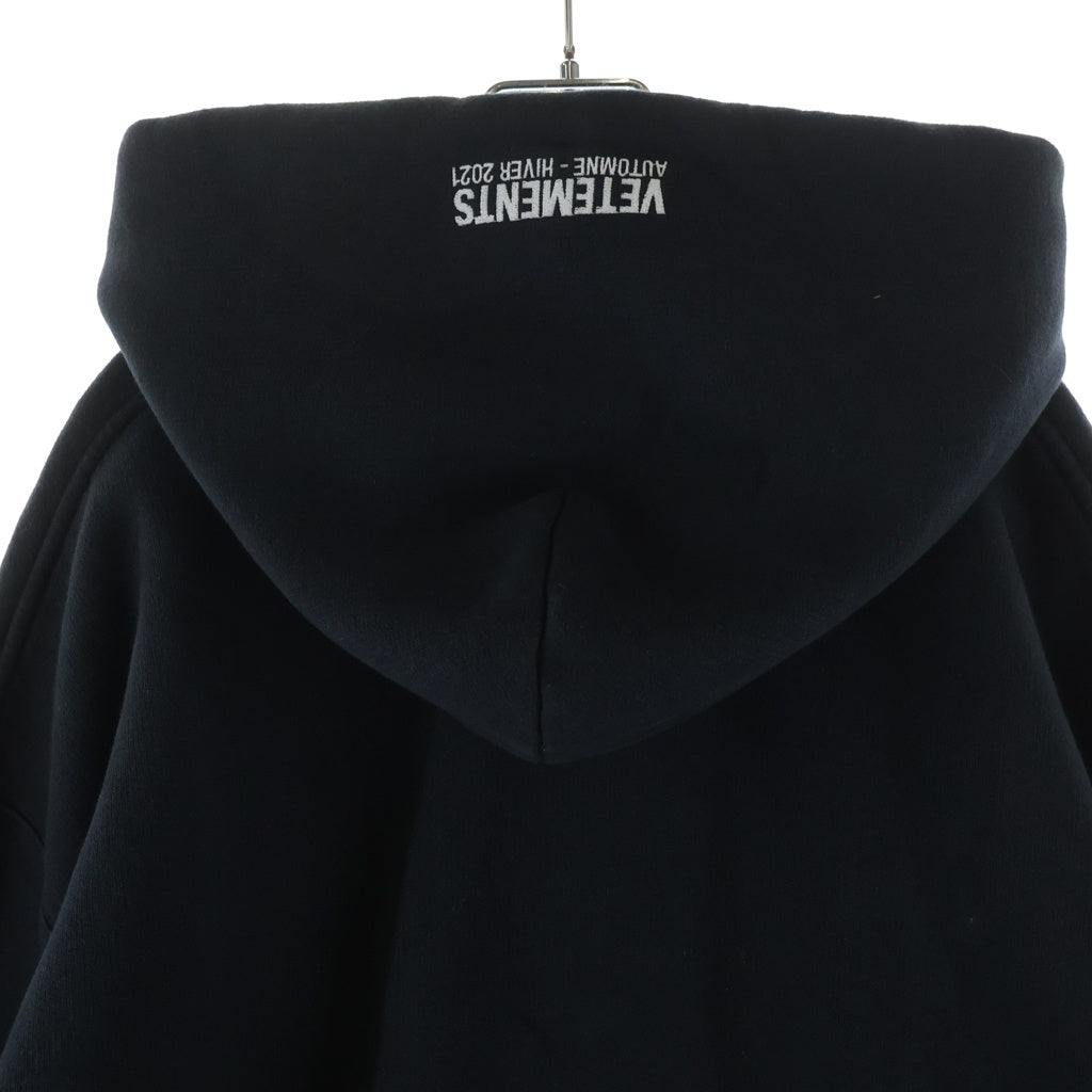 VETEMENTS(ヴェトモン) 20AW WORLD TOUR OVERSIZED LOGO HOODIE UAH21TR693 ワールドツアー オーバーサイズ コットンプルオーバーパーカー フーディ ブラック