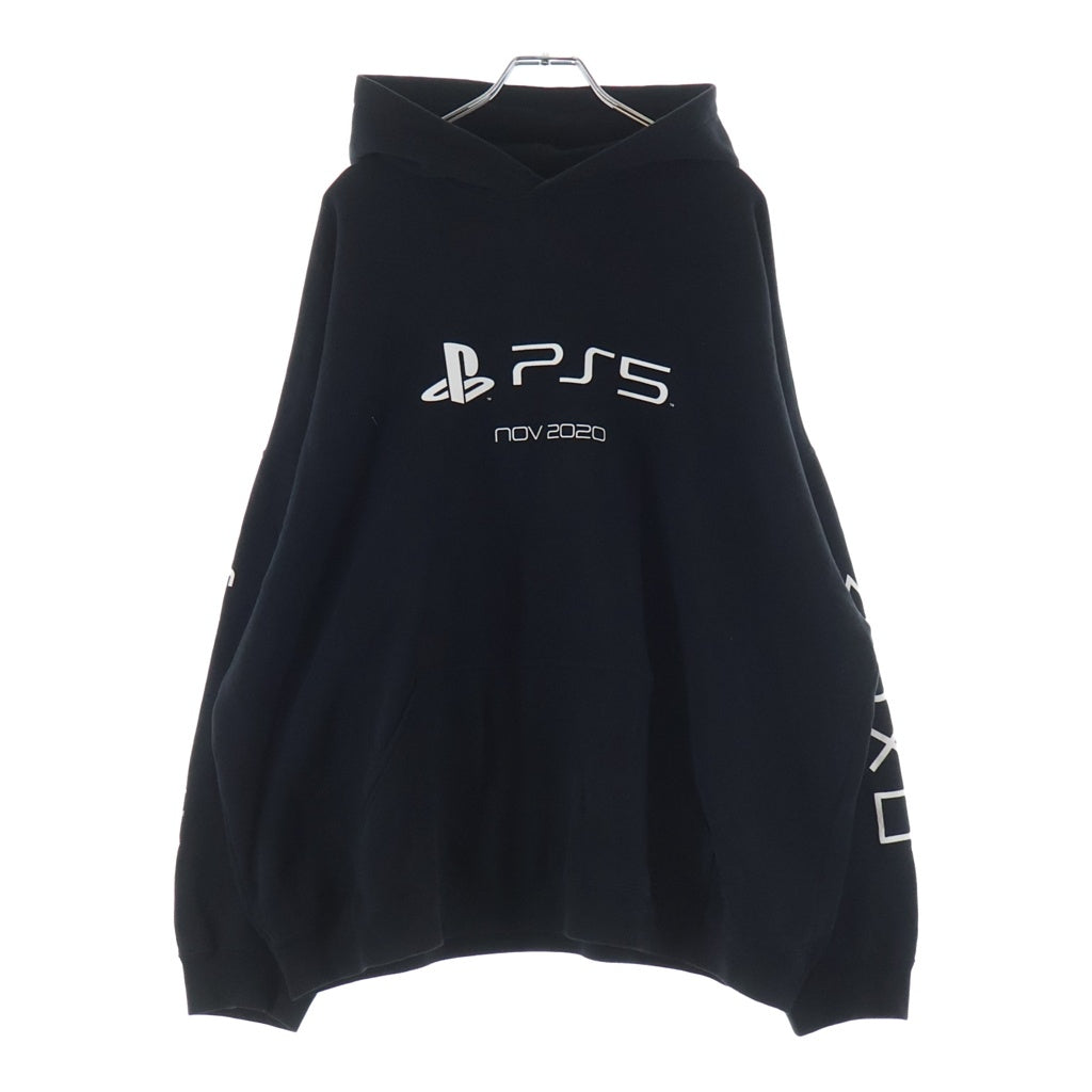 BALENCIAGA(バレンシアガ) 21AW Playstation Boxy Hoodie 651799 TKVF4 プレイステーションボクシー プルオーバーパーカー フーディ ブラック