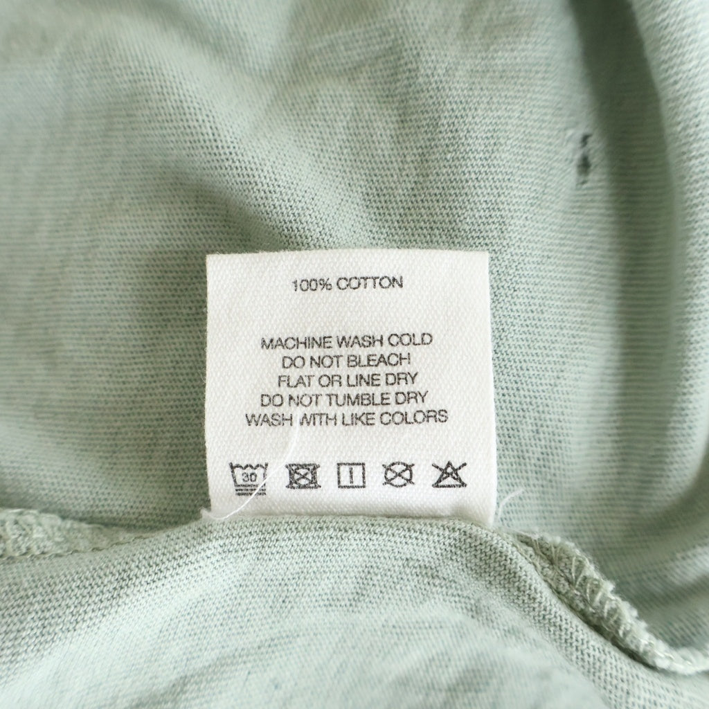 Paly Hollywood(パリーハリウッド) 26SS MSTR ME TONAL L/S TEE 3U002Q1010 ヴィンテージ加工 クロップド丈 ラインストーンロゴ クルーネック長袖Tシャツカットソー ロンT グレー
