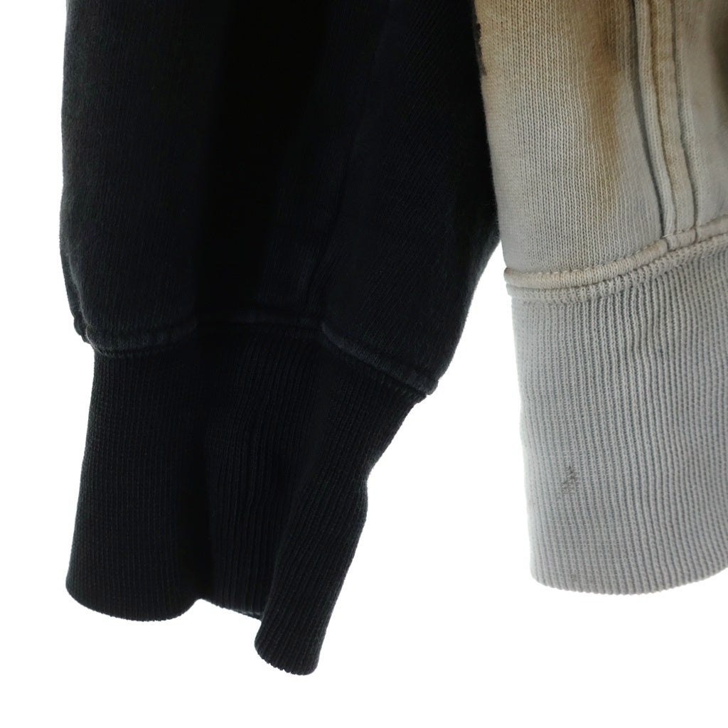 DRKSHDW(ダークシャドウ) Jumbo Gimp Zip Hoody ジャンボ ギンプ ブリーチ加工 ジップアップパーカー フーディ ブラック DU02D2283-FSUN