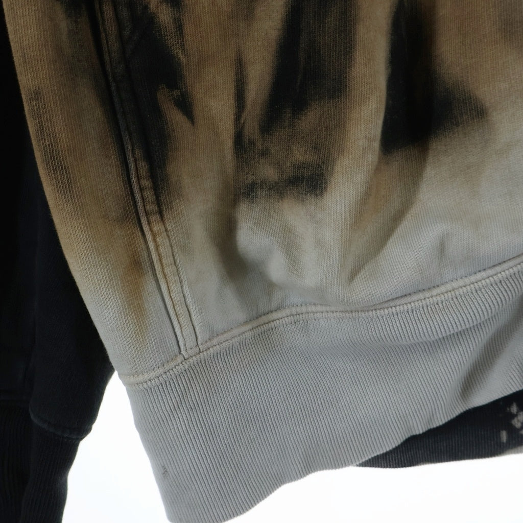 DRKSHDW(ダークシャドウ) Jumbo Gimp Zip Hoody ジャンボ ギンプ ブリーチ加工 ジップアップパーカー フーディ ブラック DU02D2283-FSUN