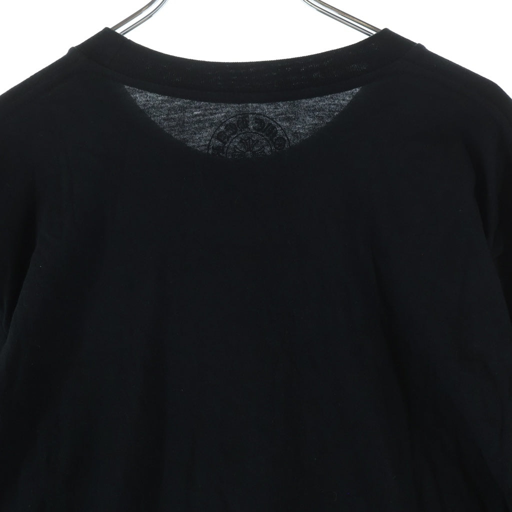 CHROME HEARTS(クロムハーツ) Neck Logo L/S Tee ネックロゴ ファックユー クルーネック長袖Tシャツカットソー ロングスリーブ ロンT ブラック