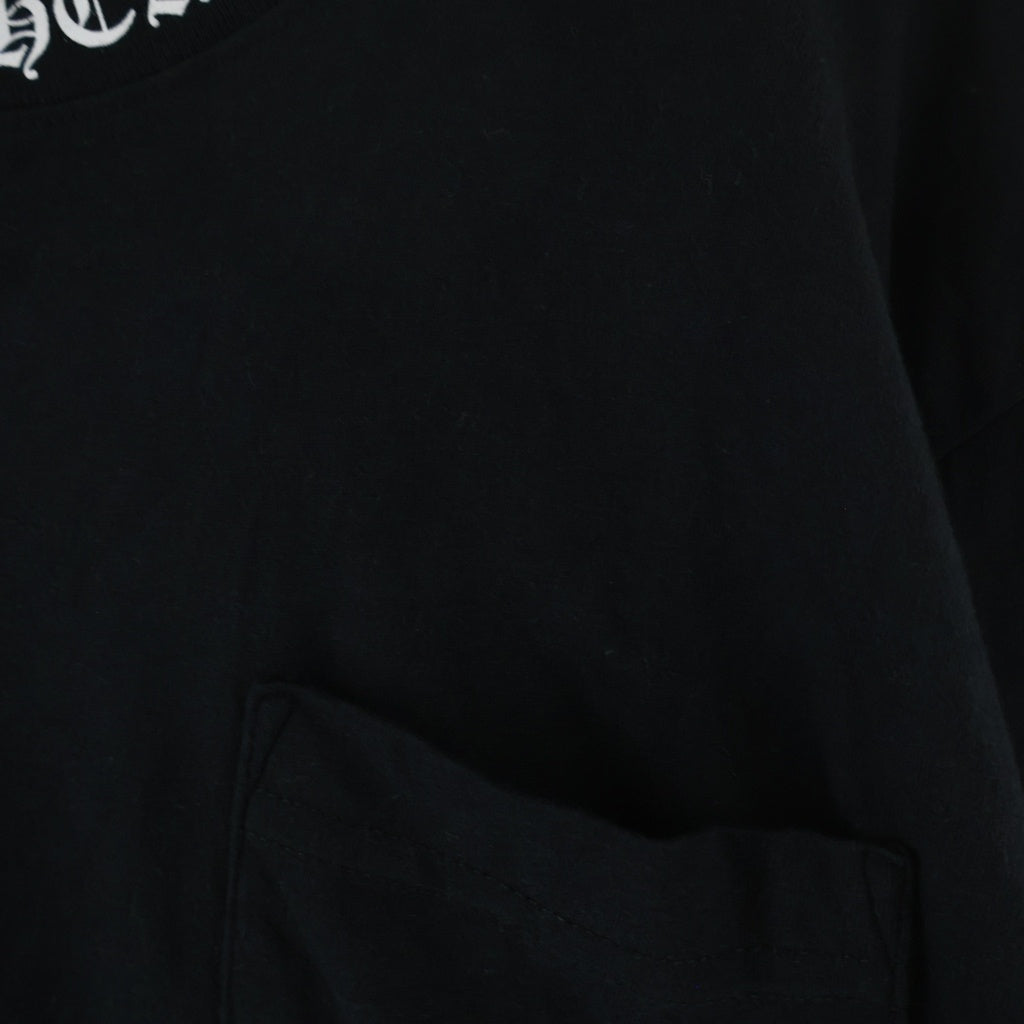 CHROME HEARTS(クロムハーツ) Neck Logo L/S Tee ネックロゴ ファックユー クルーネック長袖Tシャツカットソー ロングスリーブ ロンT ブラック