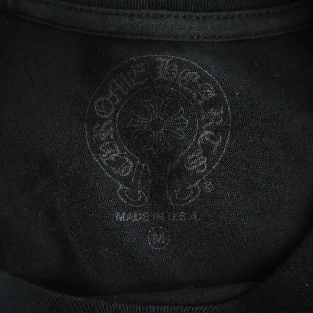 CHROME HEARTS(クロムハーツ) MIAMI LTD Vertical Logo L/S Tee マイアミ限定 ヴァーティカルロゴプリント 袖フローラル 長袖Tシャツカットソー ロンT ブラック