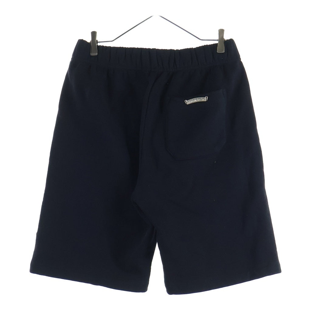 CHROME HEARTS(クロムハーツ) Y NOT SWEAT HALF PANTS ワイノット パテント ハラコレザークロスパッチ スウェットハーフパンツ ショーツ ブラック