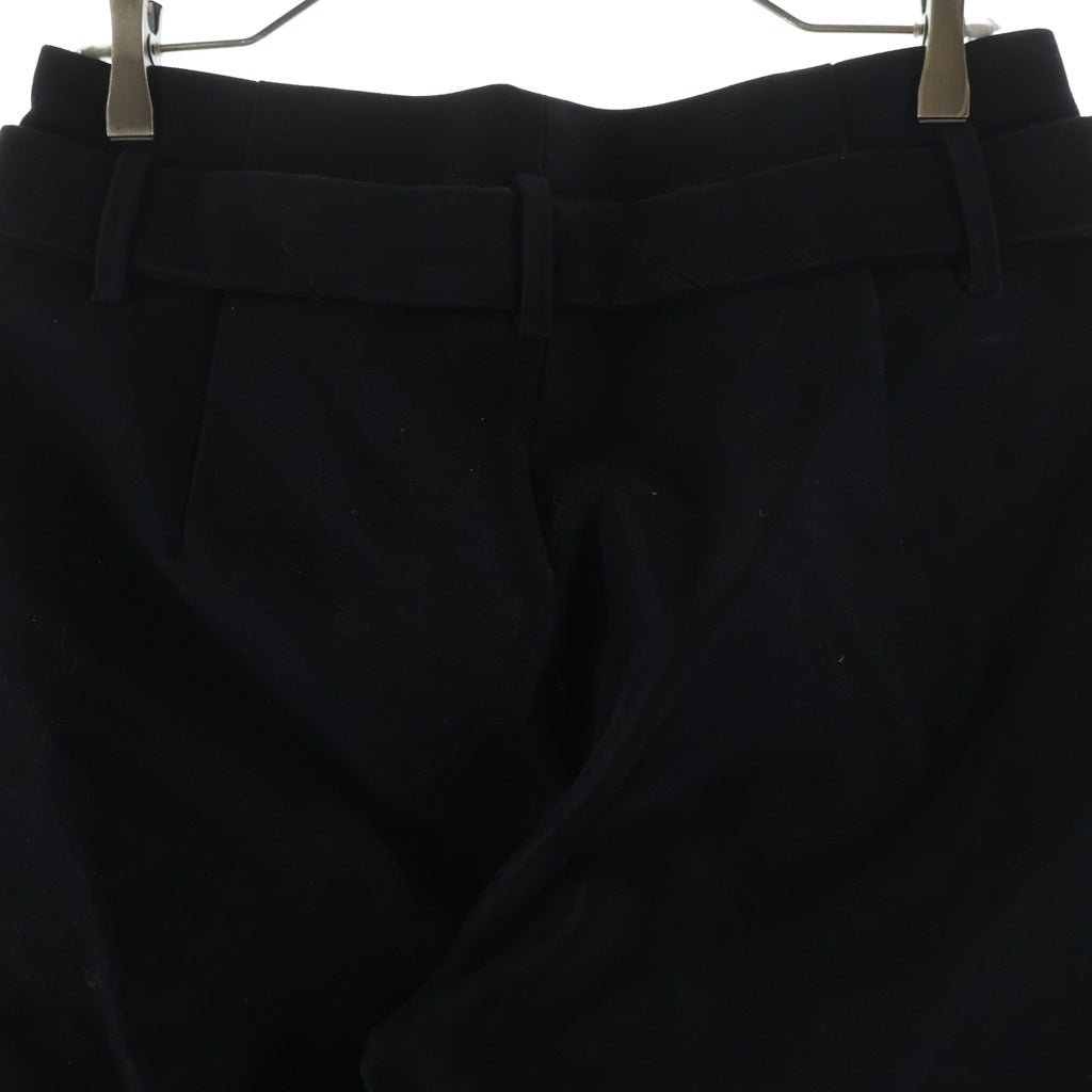 NO BRAND(ノーブランド) SYU MAN 【シュウ マン】 23AW ベルテッドタックワイドスウェットパンツ ブラック AD-B23aw-10