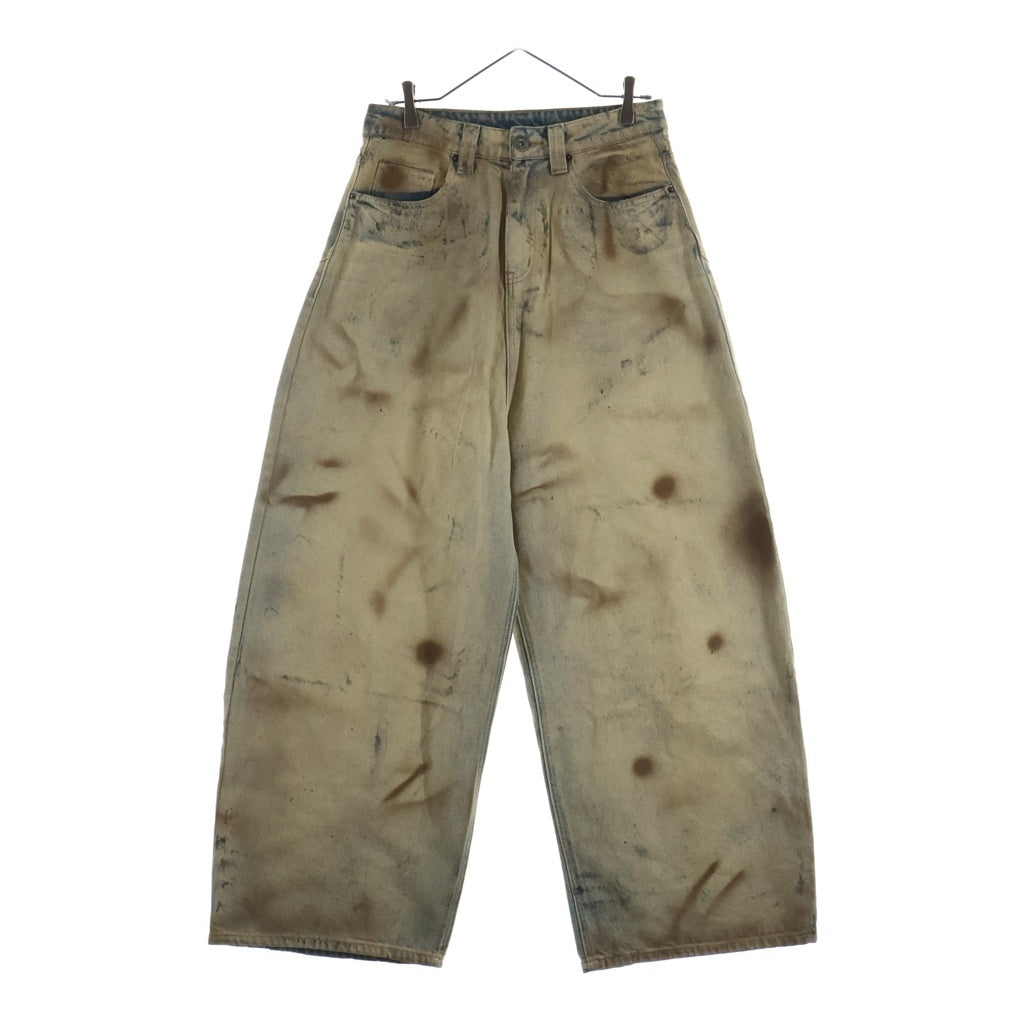 NO BRAND(ノーブランド) Latui Atelier 【ラトゥイ アトリエ】 OAFJWANS ダーティ加工 ワイドデニムパンツ ジーンズ