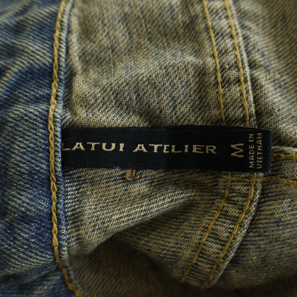 NO BRAND(ノーブランド) Latui Atelier 【ラトゥイ アトリエ】 OAFJWANS ダーティ加工 ワイドデニムパンツ ジーンズ