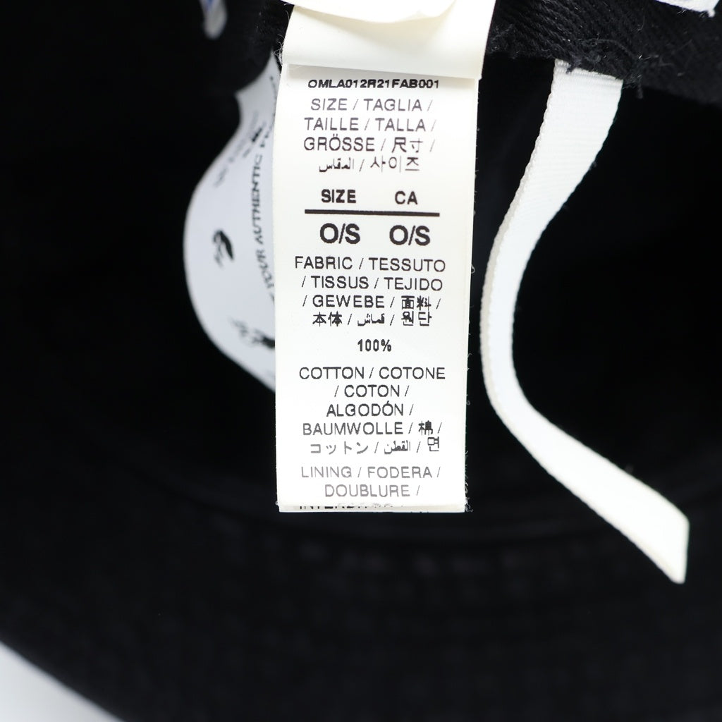 OFF-WHITE(オフホワイト) フロントロゴプリントバケットハット ブラック
