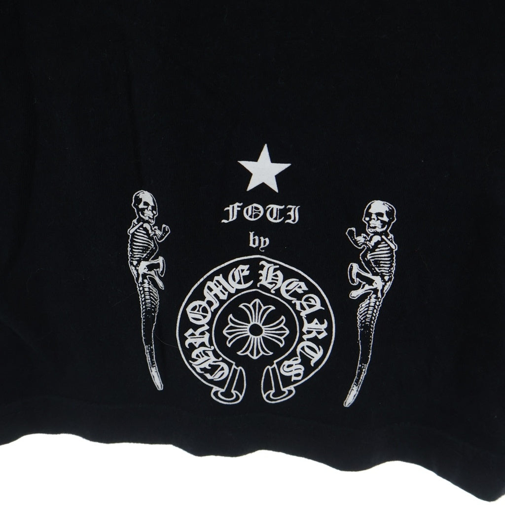 CHROME HEARTS(クロムハーツ) FOTI S/S TEE フォティフロントロゴプリント クルーネック半袖カットソーTシャツ ブラック